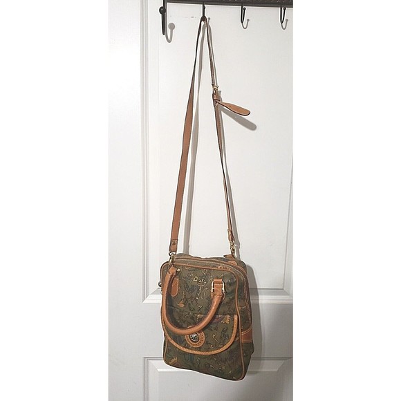 Vintage Golfana Firenze Italy Crossbody Bag 10in x 8in x 3in - Picture 1 of 12